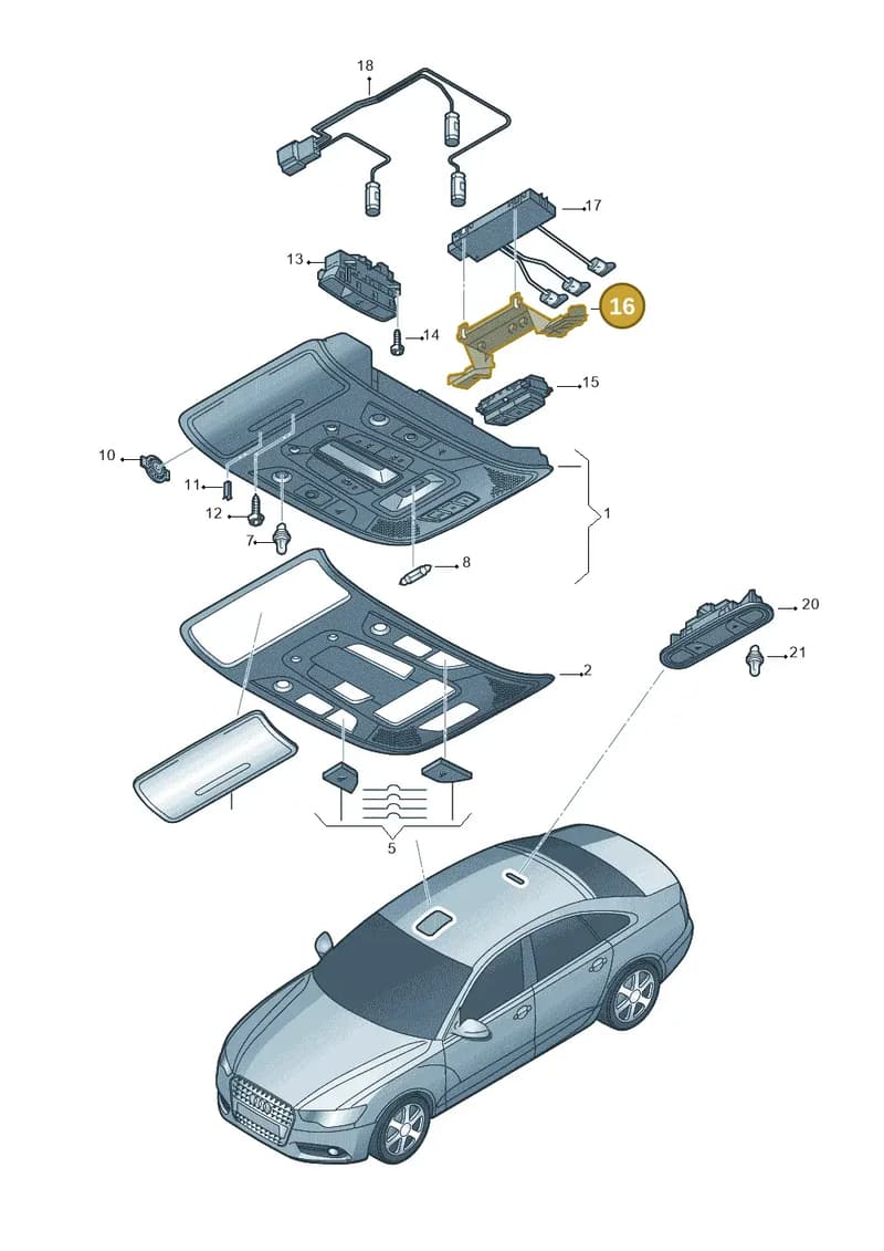 4G0947565 — Audi A6 (2014-2018) diagram 717947000, position 16