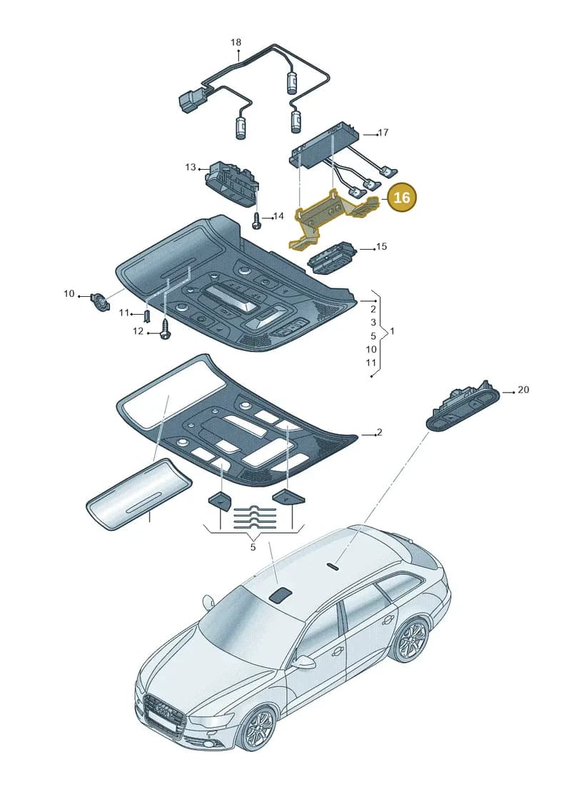 4G0947565 — Audi RS6 Avant (2013-2018) diagram 758947000, position 16
