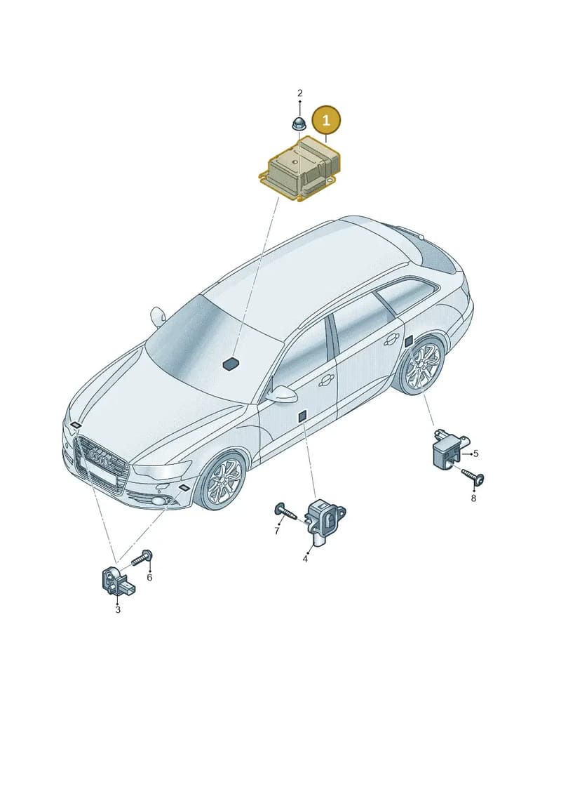 4G0959655A — Audi RS6 Avant (2013-2018) diagram 758959300, position 1
