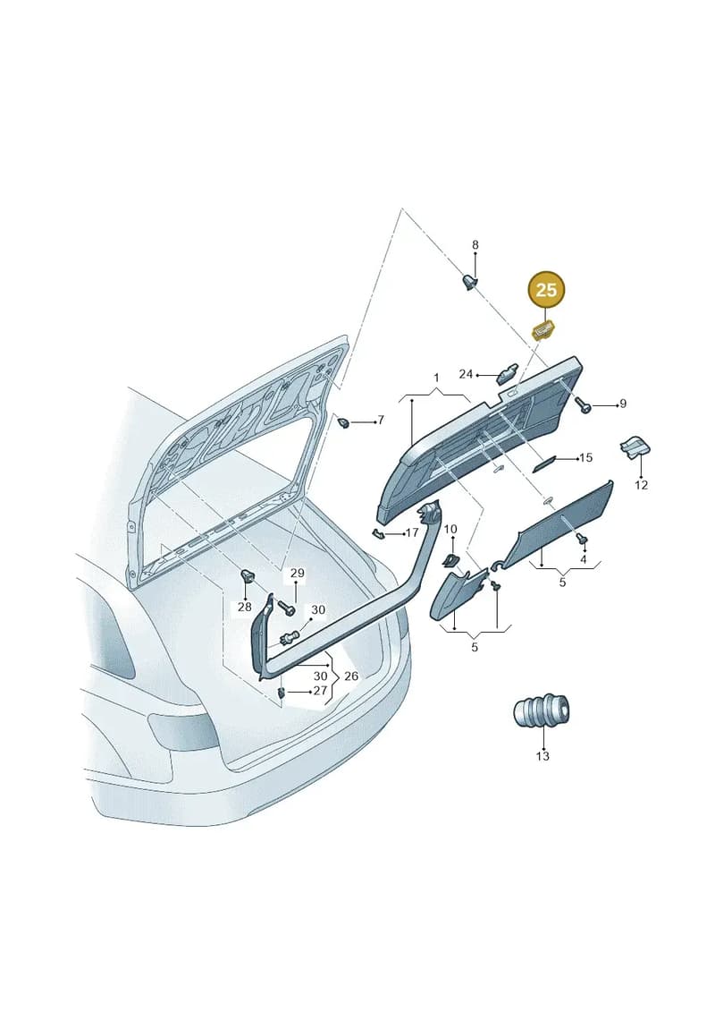 4G0959831A5PR — Audi Q5 qu. 2.0 (2009-2018) diagram 687867090, position 25
