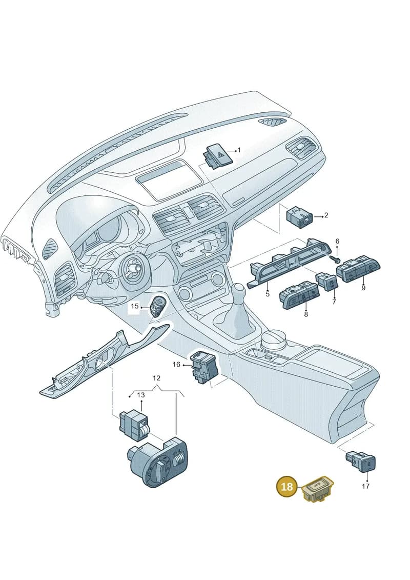 4G0959831A5PR — Audi Q3 1.4 (2016-) diagram 728941500, position 18