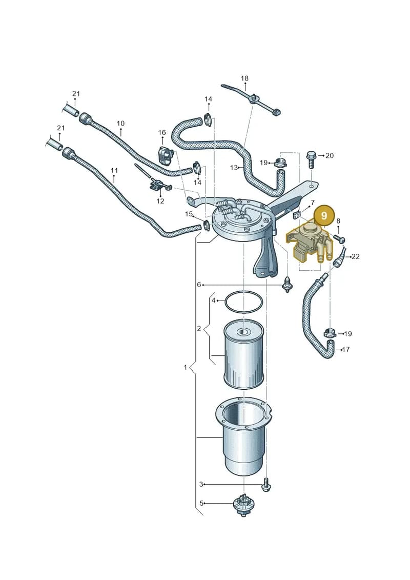 4G0963507 — Audi A6 (2014-2018) diagram 798127500, position 9