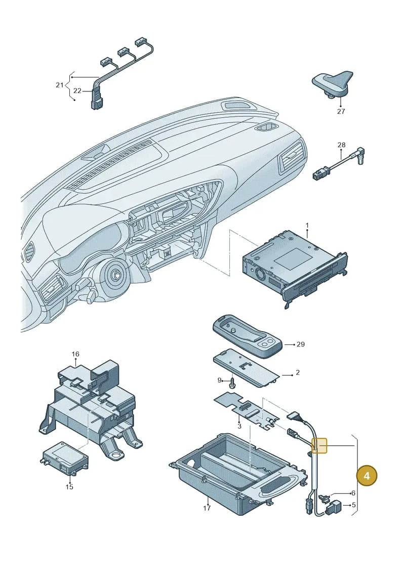 4G0971178 — Audi RS6 Avant (2013-2018) diagram 711035550, position 4