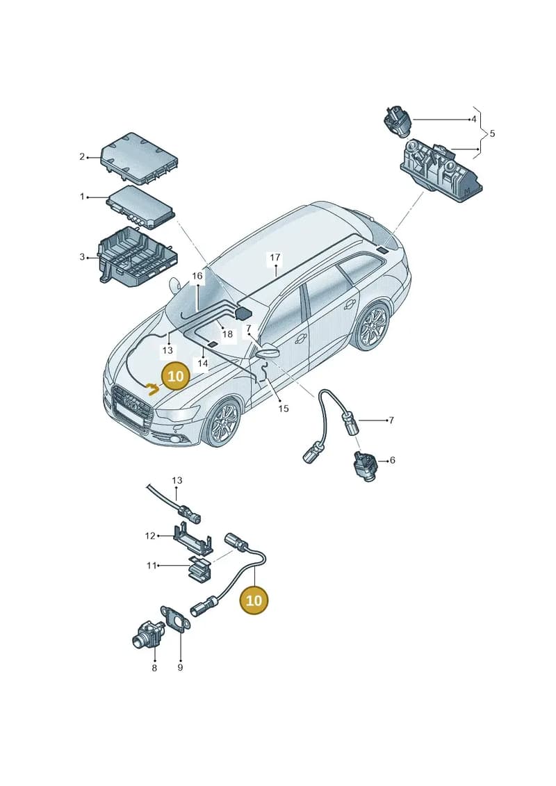 4G0971192A — Audi RS6 Avant (2013-2018) diagram 758907500, position 10