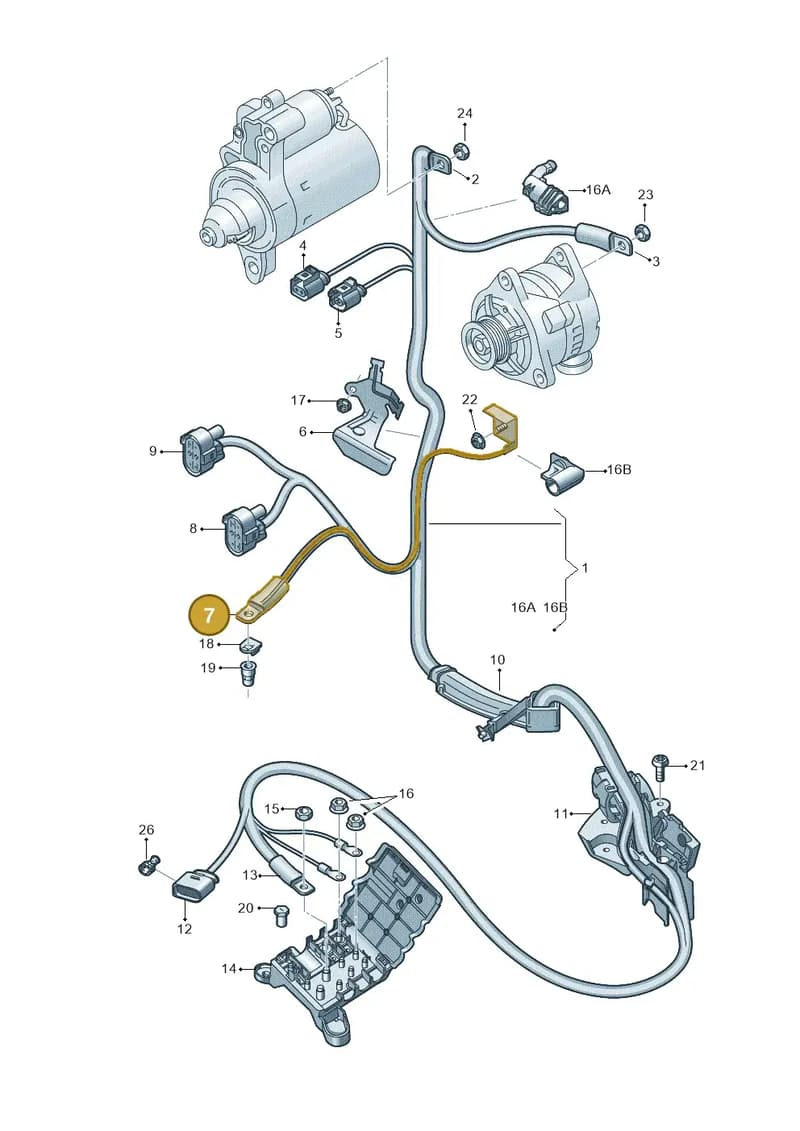 4G0971237 — Audi A7 Sportback (2010-2015) diagram 711972020, position 7