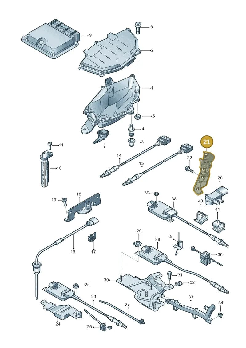 4G0971362A — Audi A7 Sportback (2014-2018) diagram 788906050, position 21