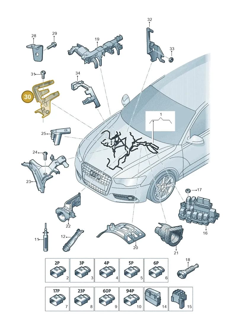 4G0971457E — Audi A6 2.0 tdi (2010-2015) diagram 717971060, position 30