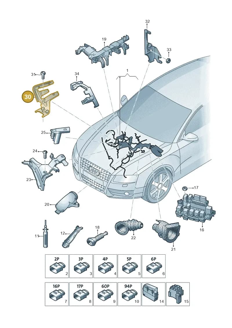 4G0971457E — Audi Q5 qu. 2.0 TDI (2012-2017) diagram 736971100, position 30
