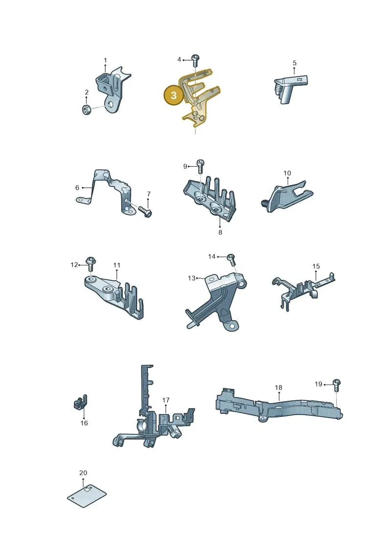 4G0971457E — Audi A5 Sportback (2016-2025) diagram 849971010, position 3