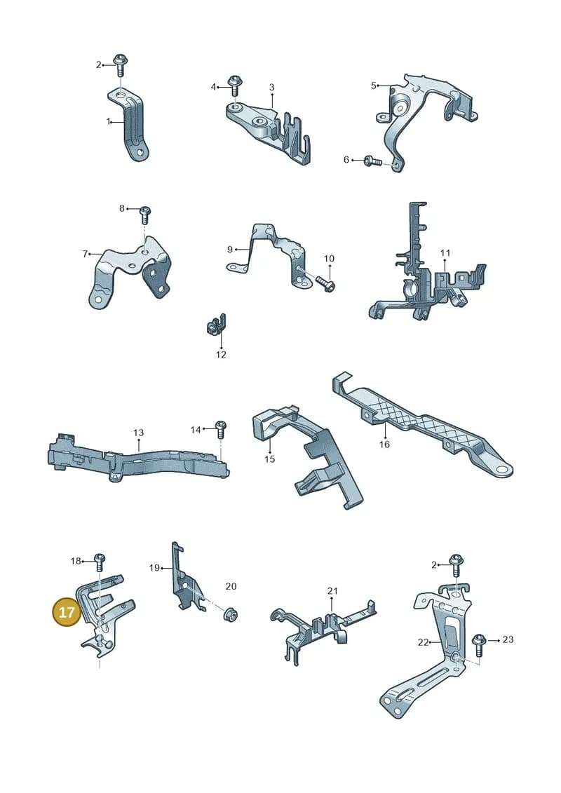 4G0971457E — Audi A6 (2018-2025) diagram 430971010, position 17
