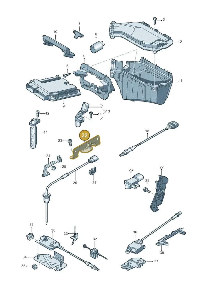4G0971457F — Audi Q5 qu. 2.0 TDI (2012-2017) diagram 751906050, position 22