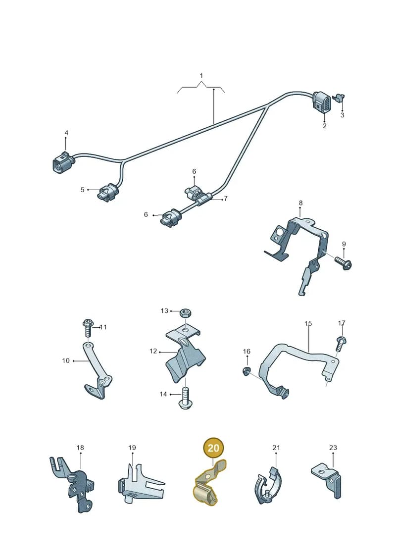 4G0971496A — Audi A7 Sportback (2014-2018) diagram 711971760, position 20