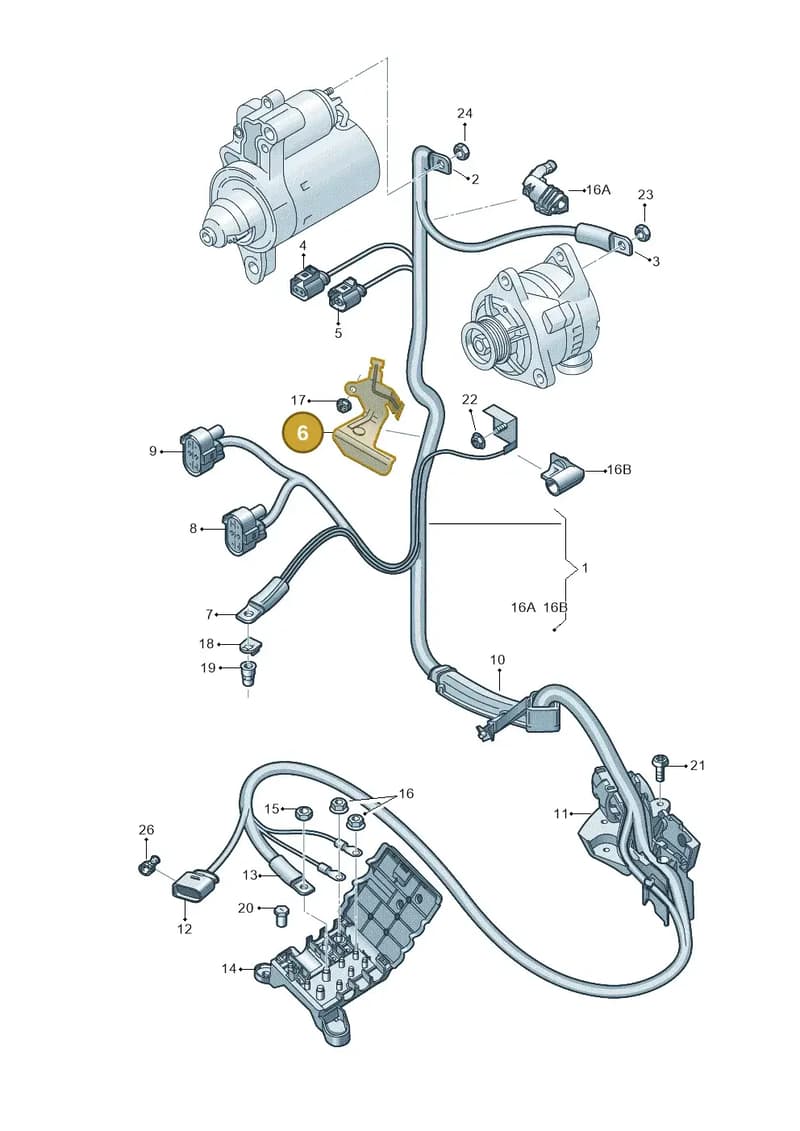 4G0971502AB — Audi RS6 Avant (2013-2018) diagram 711972020, position 6