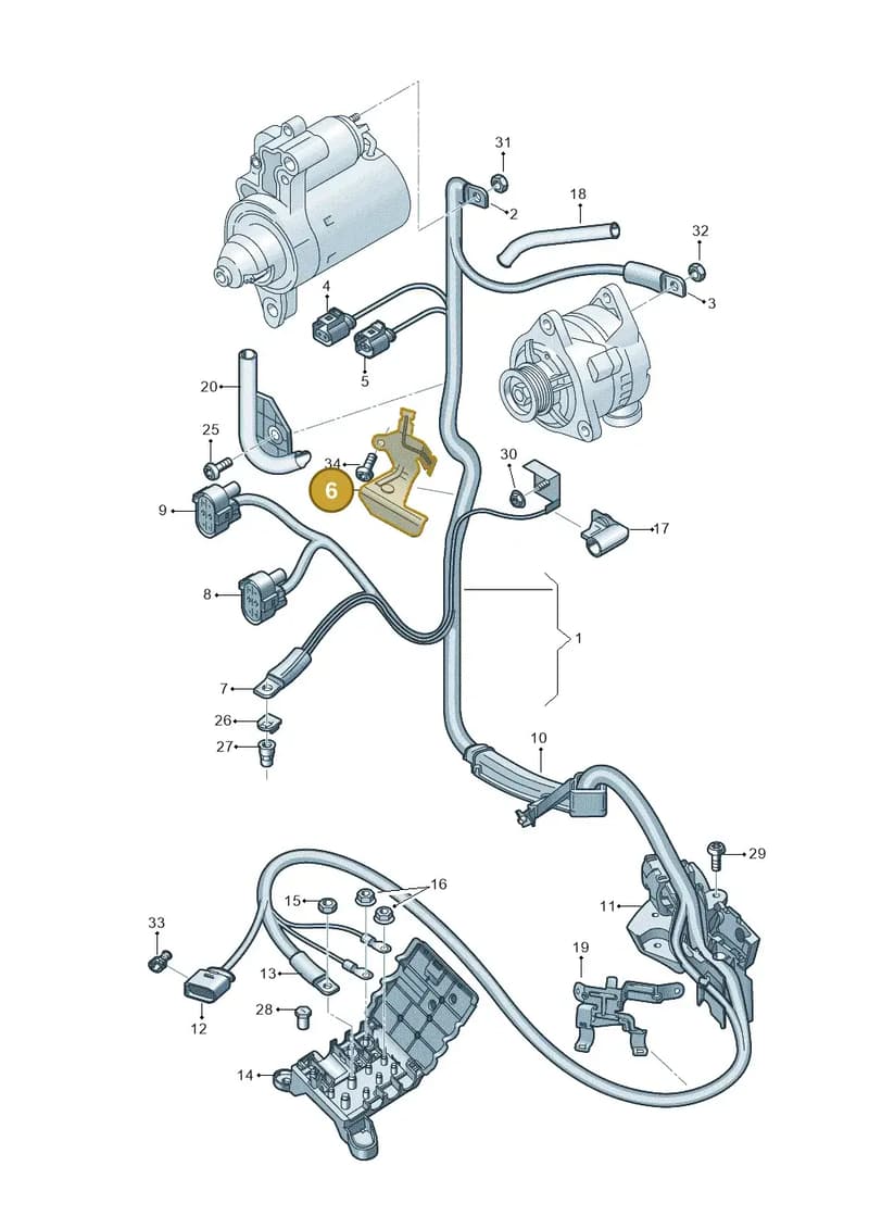 4G0971502AB — Audi A7 Sportback (2014-2018) diagram 788972020, position 6