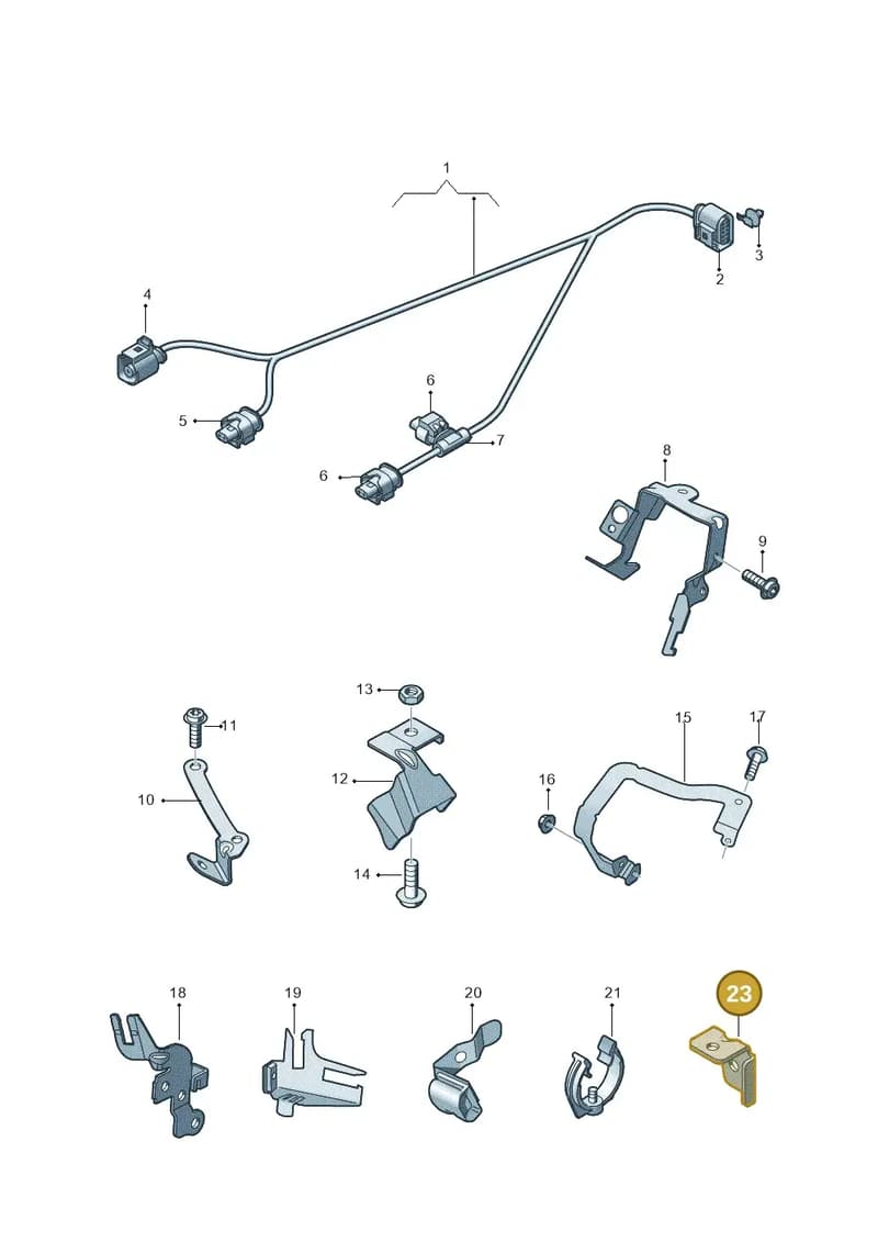 4G0971502AK — Audi A7 Sportback (2014-2018) diagram 711971760, position 23