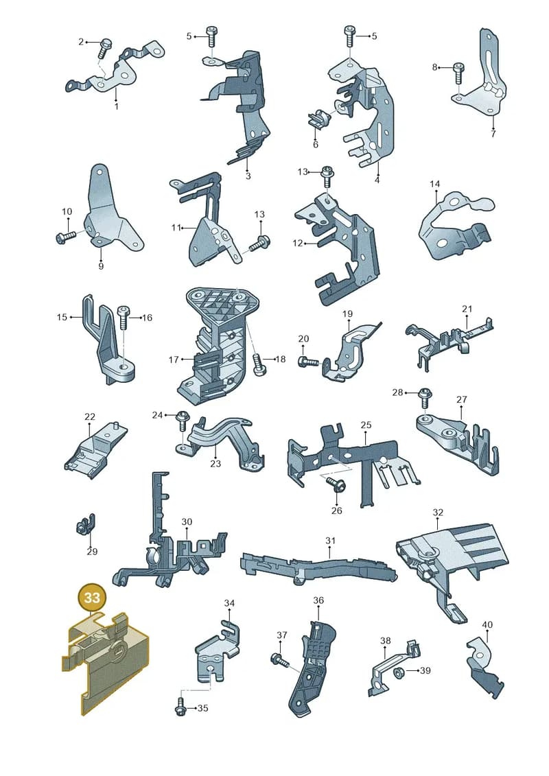 4G0971504B — Audi A7 Sportback (2014-2018) diagram 788971000, position 33