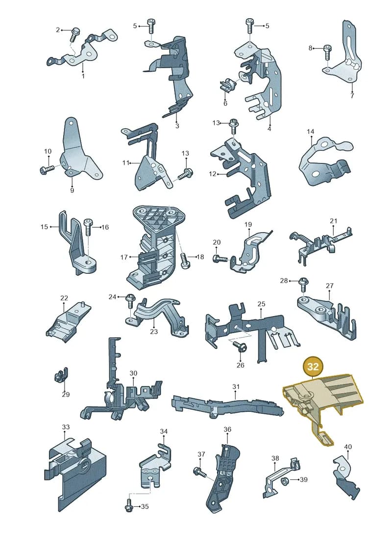 4G0971504C — Audi A7 Sportback (2014-2018) diagram 788971000, position 32