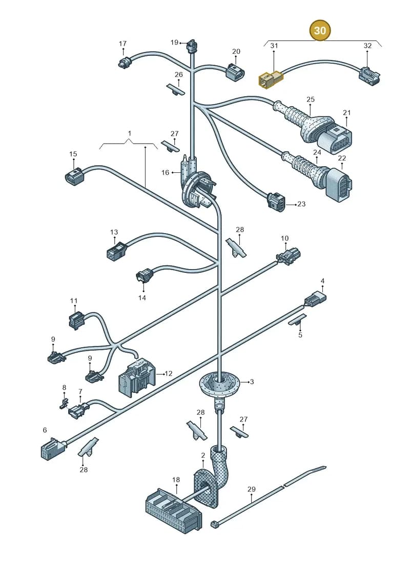 4G0971765 — Audi A6 (2014-2018) diagram 758972330, position 30