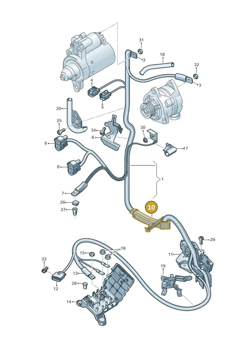 4G0971824BP — Audi A7 Sportback (2014-2018) diagram 788972020, position 10
