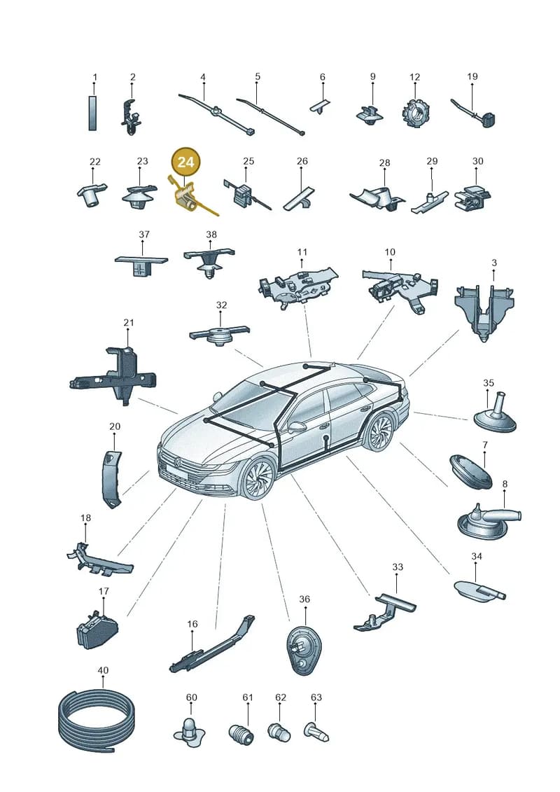 4G0971838 — Volkswagen Arteon (2017-2025) diagram 828971920, position 24