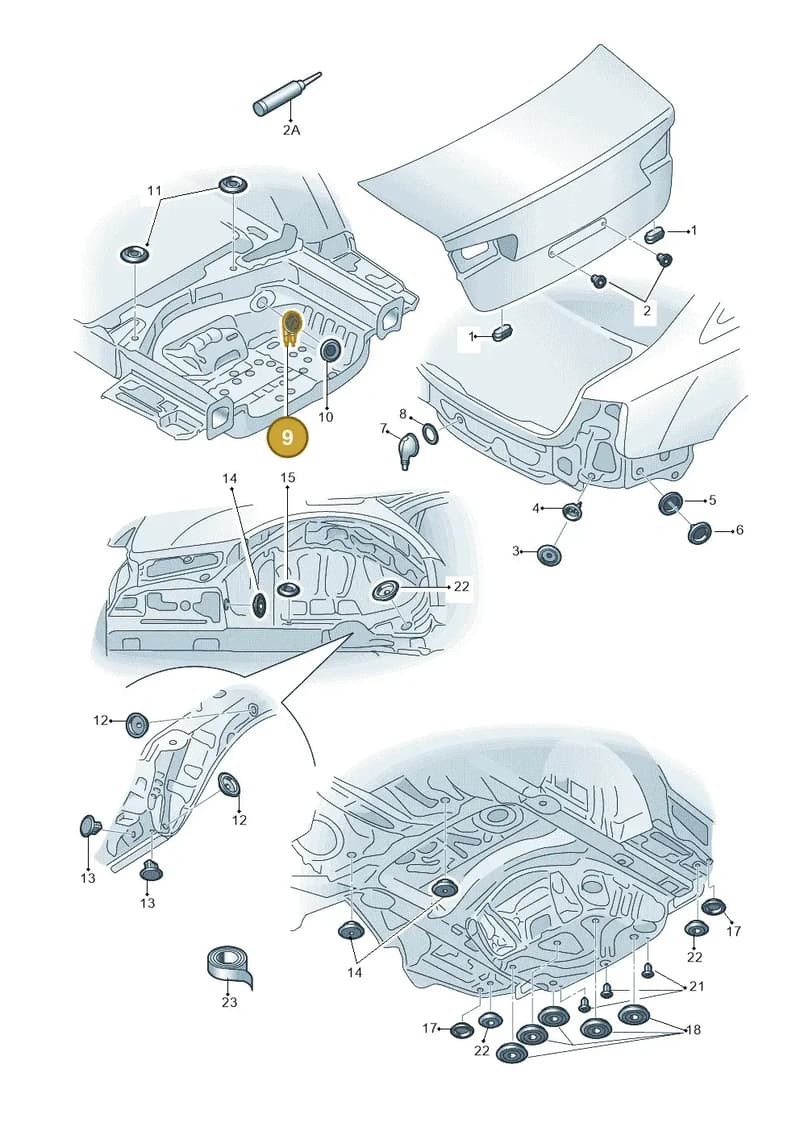 4G0971841B — Audi A6 (2014-2018) diagram 717803360, position 9