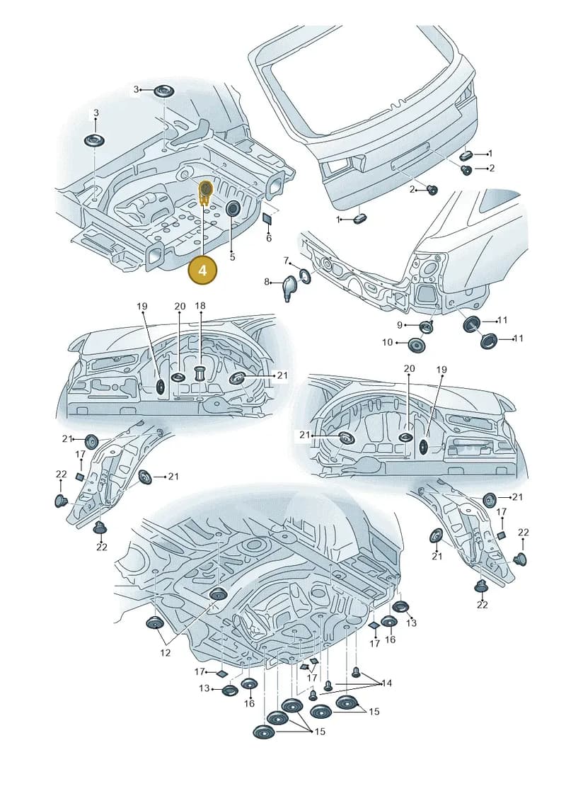 4G0971841B — Audi RS6 Avant (2013-2018) diagram 758803360, position 4