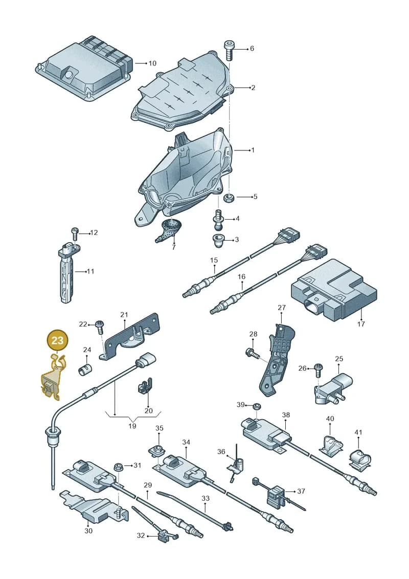 4G0971843E — Audi A7 Sportback (2010-2015) diagram 711906050, position 23
