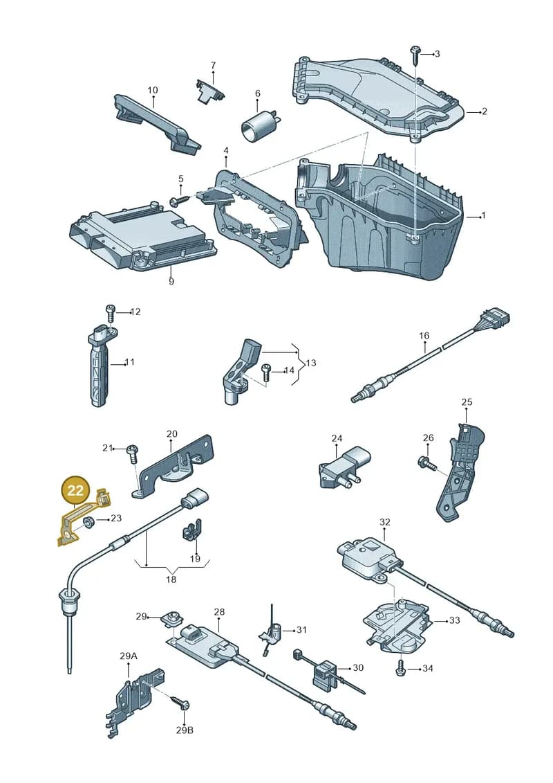 4G0971843E — Audi A4 Av. Allroad (2008-2016) diagram 736906050, position 22