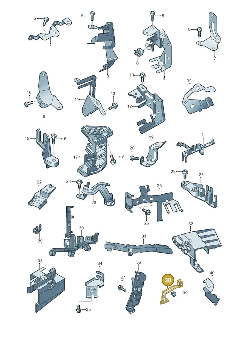 4G0971843E — Audi A7 Sportback (2014-2018) diagram 788971000, position 38