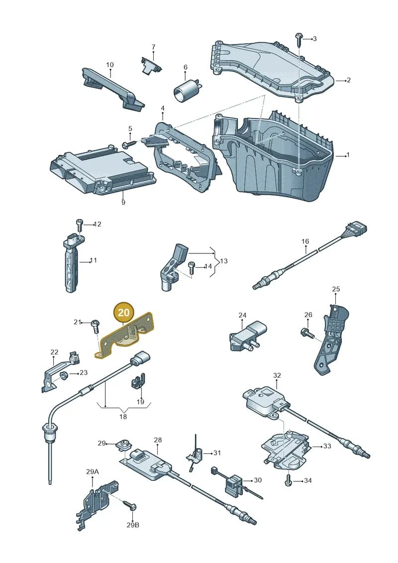 4G0971843F — Audi A5 Sportback (2011-2017) diagram 736906050, position 20