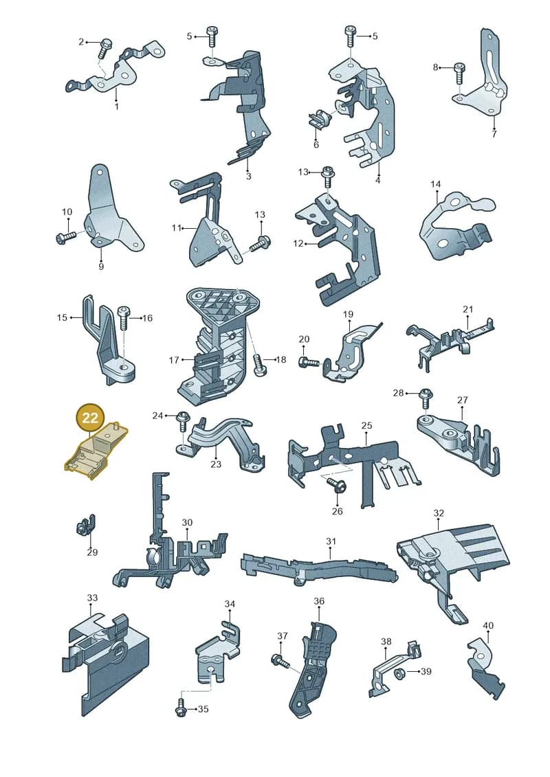 4G0971845AG — Audi A7 Sportback (2014-2018) diagram 788971000, position 22
