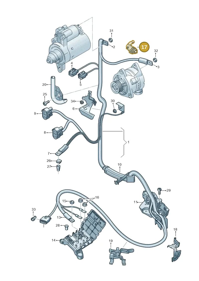 4G0971845AK — Audi A7 Sportback (2014-2018) diagram 788972050, position 17