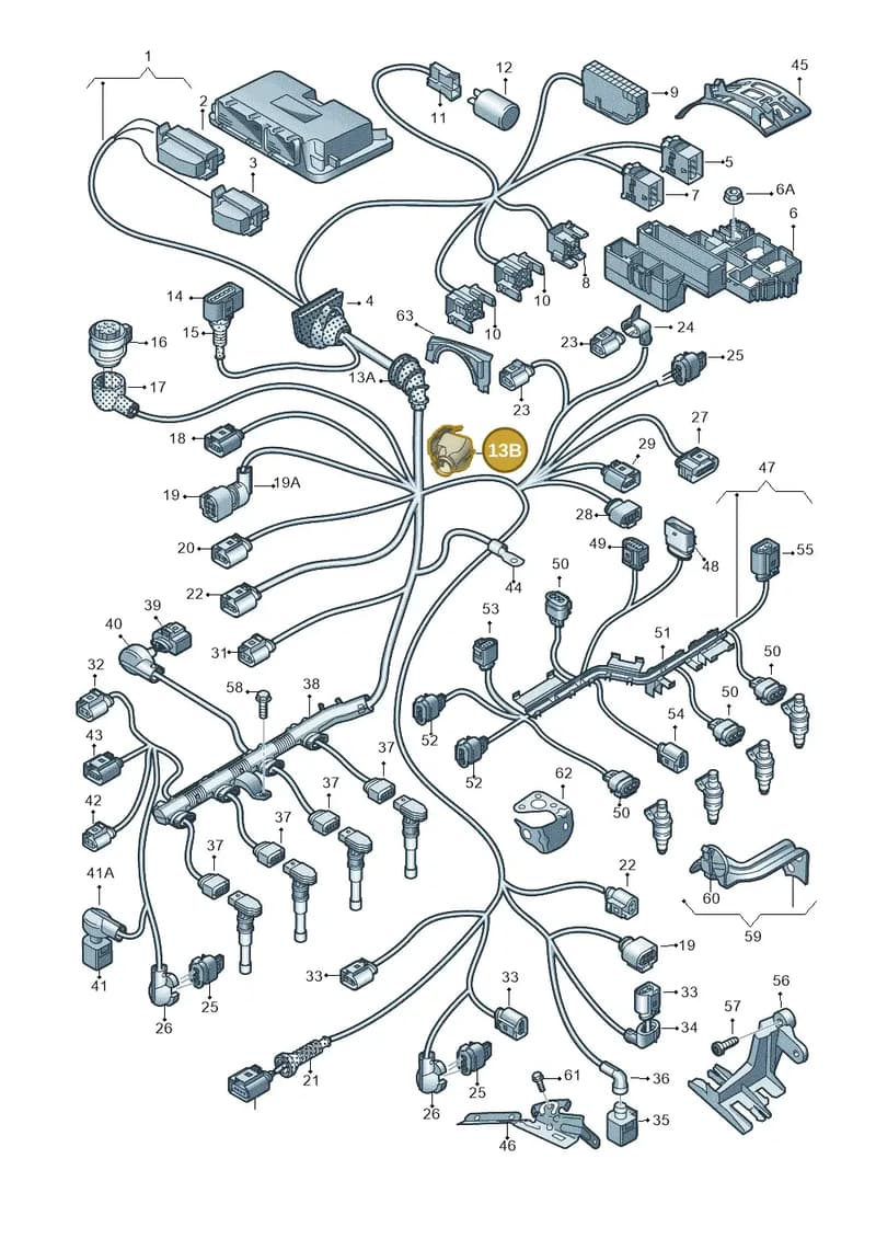 4G0971871N — Audi A6 2.0 tdi (2010-2015) diagram 717971100, position 13B