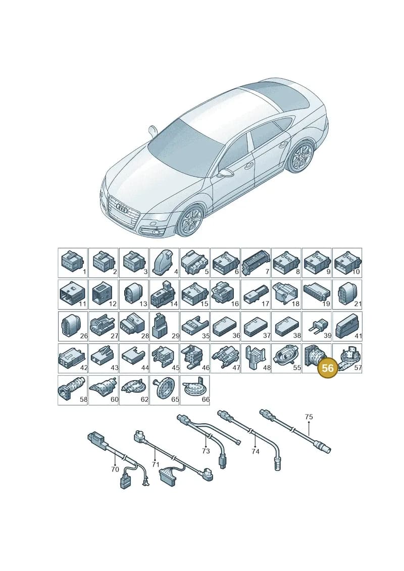 4G0971871T — Audi A6 1.8 (2015-2019) diagram 887971079, position 56
