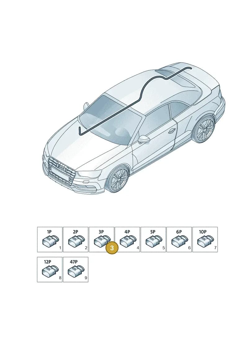 4G0971921A — Audi A3 Cab. 1.4 (2013-2016) diagram 778971830, position 3