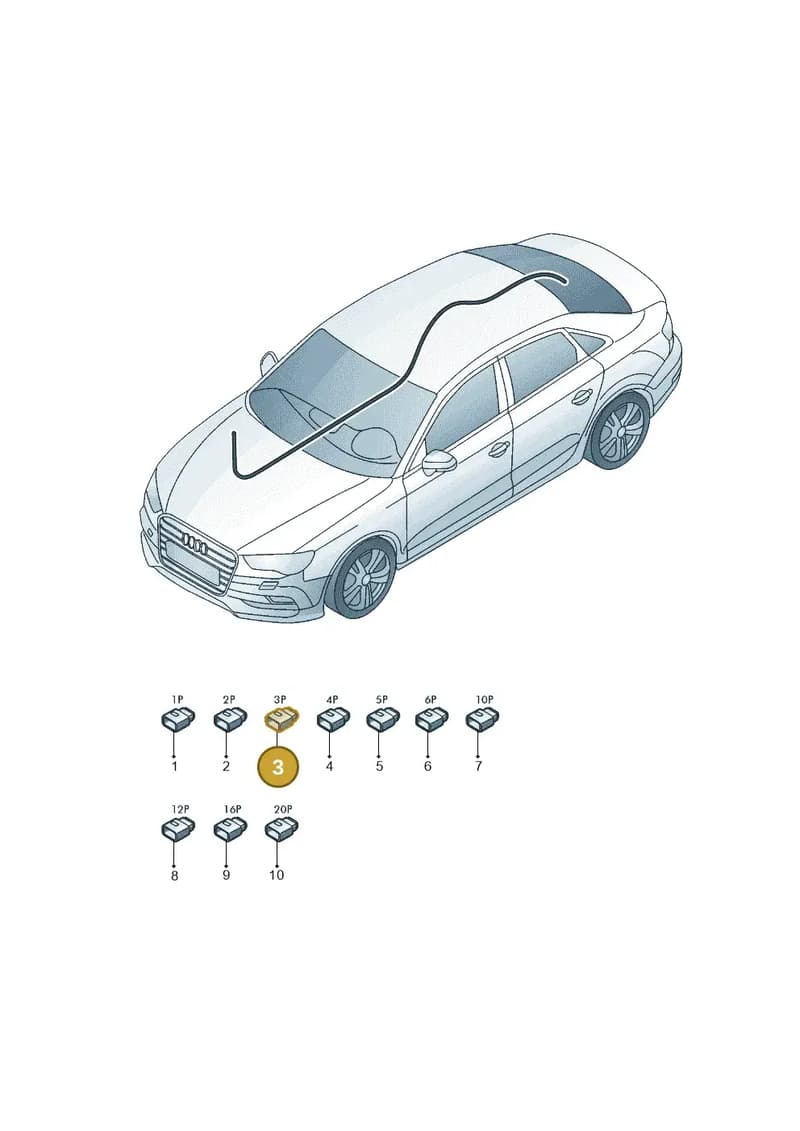 4G0971921A — Audi A3 Limousine 2.0 (2015-2016) diagram 886971830, position 3