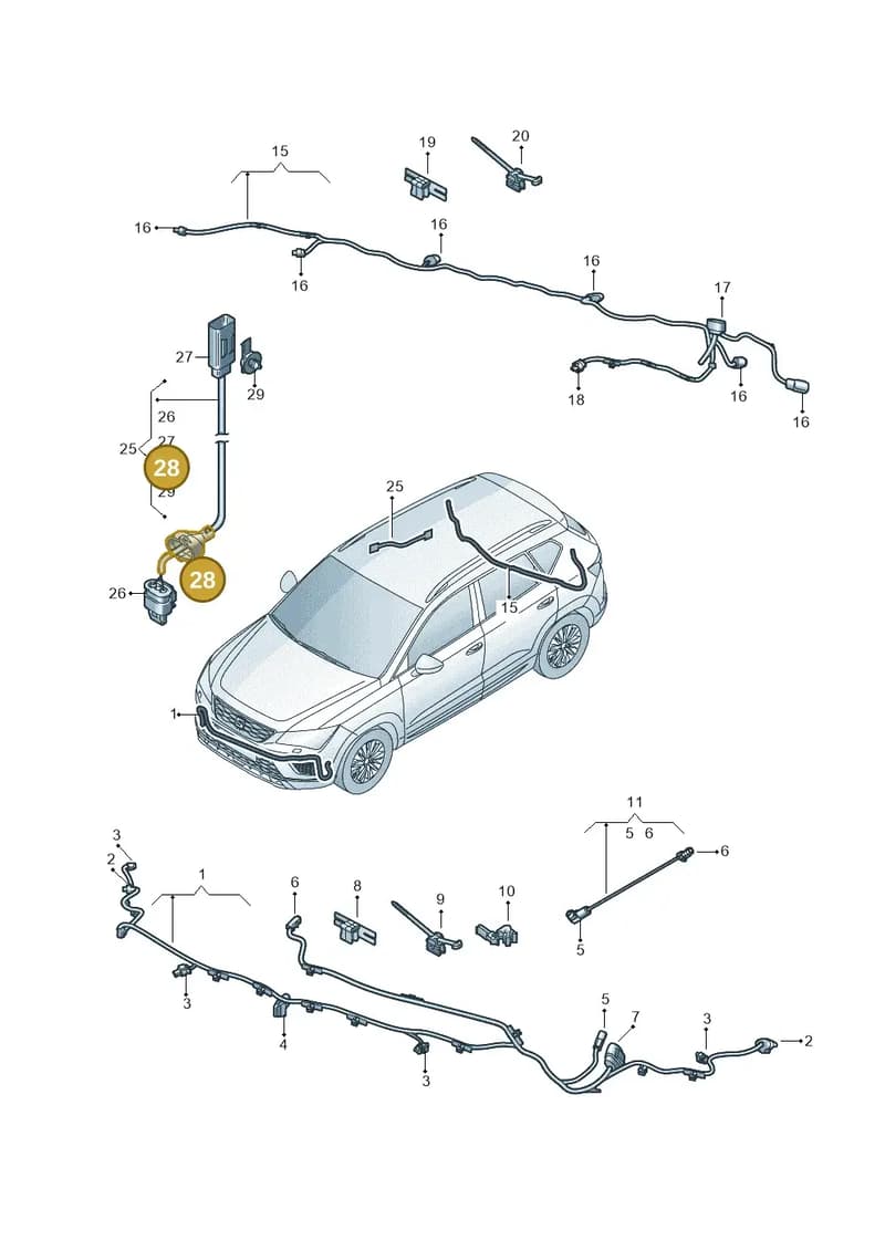 4G0971921A — SEAT Ateca (2016-) diagram 893971090, position 28