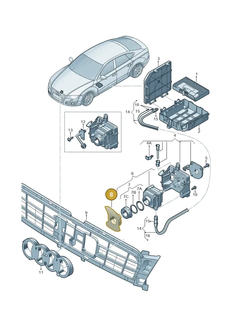 4G0980295B — Audi RS7 Sportback (2013-2018) diagram 711907410, position 8