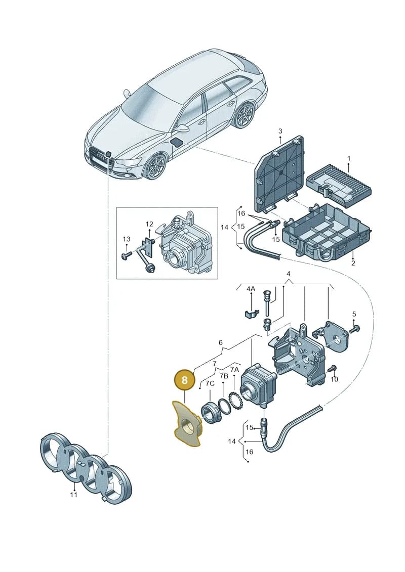 4G0980295B — Audi RS6 Avant (2013-2018) diagram 758907400, position 8