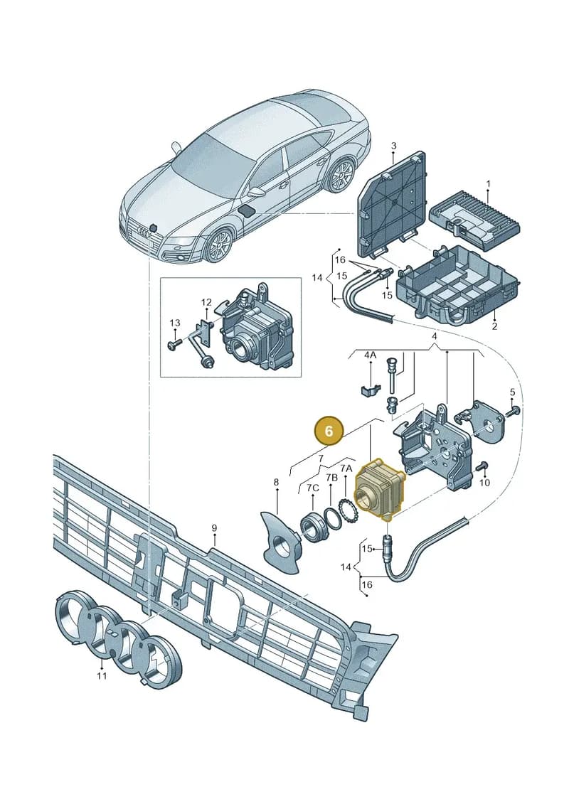 4G0980552 — Audi RS7 Sportback (2013-2018) diagram 711907410, position 6
