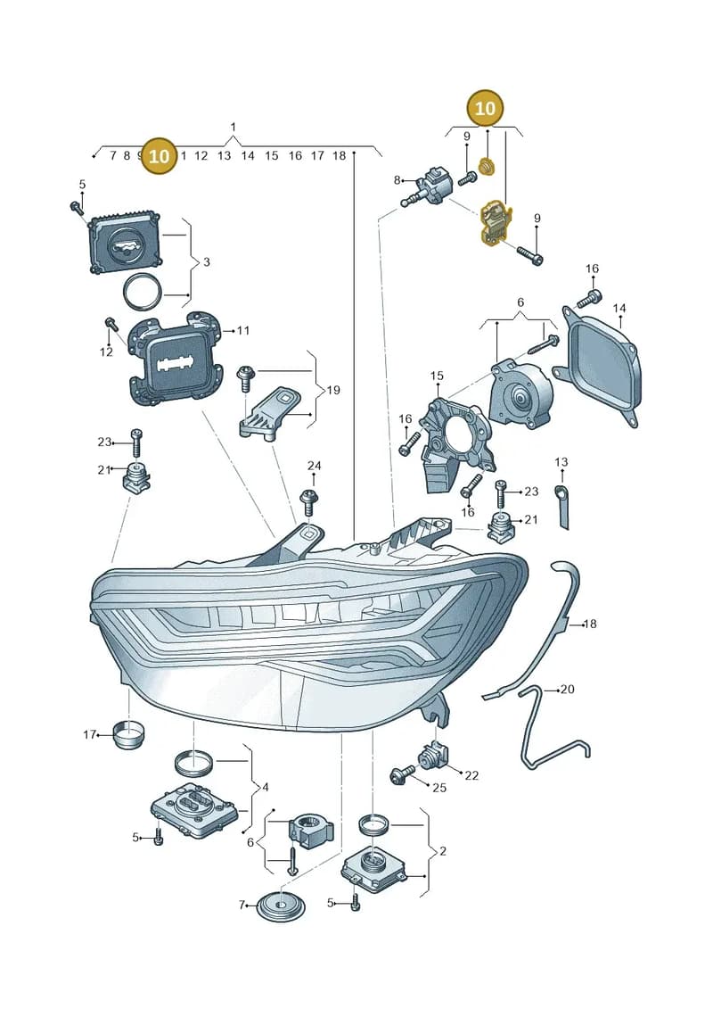 4G0998295 — Audi A6 (2014-2018) diagram 798941100, position 10