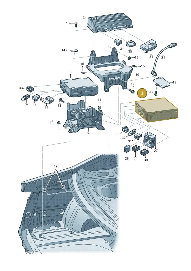4G1035053D — Audi RS5 Coupe (2010-2015) diagram 636035400, position 1
