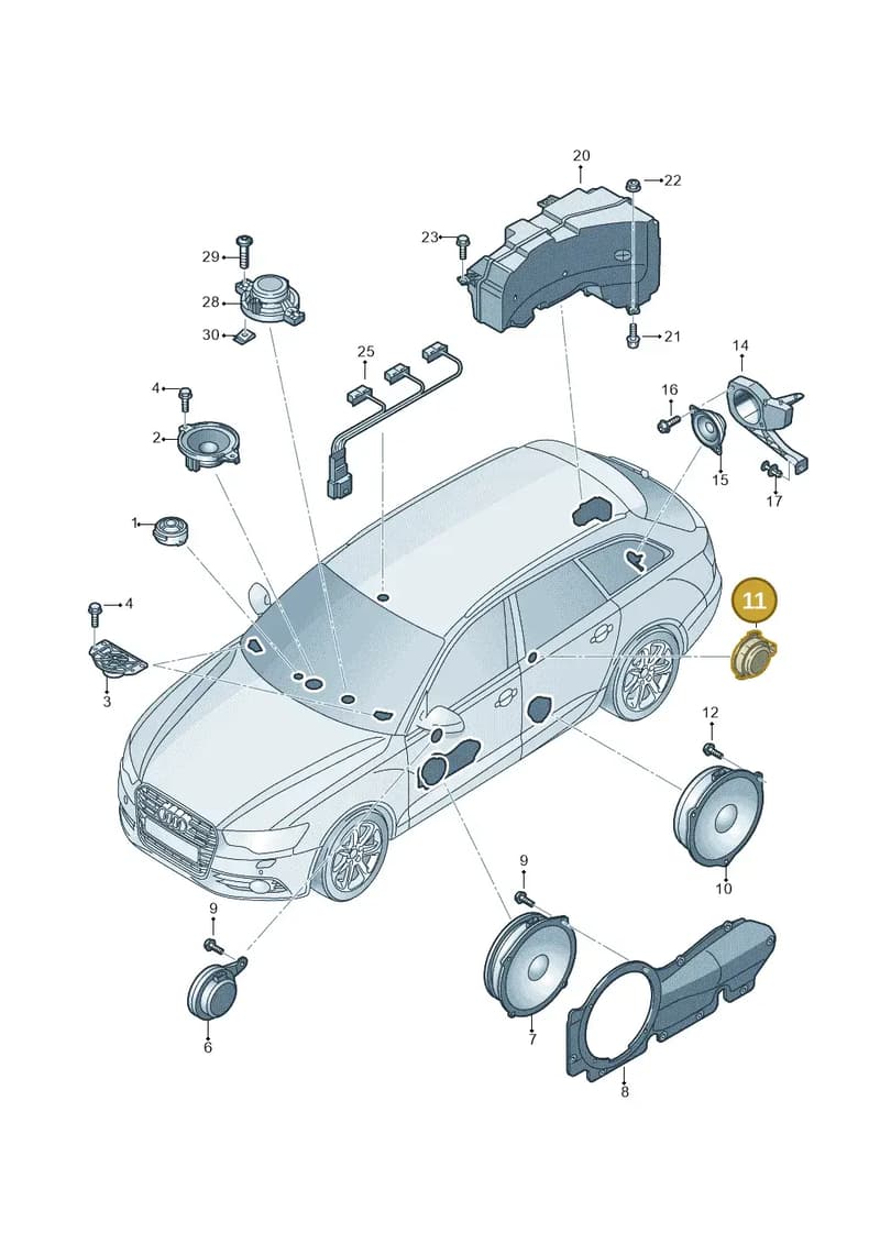 4G1035399 — Audi A6 Avant (2012-2018) diagram 738035360, position 11