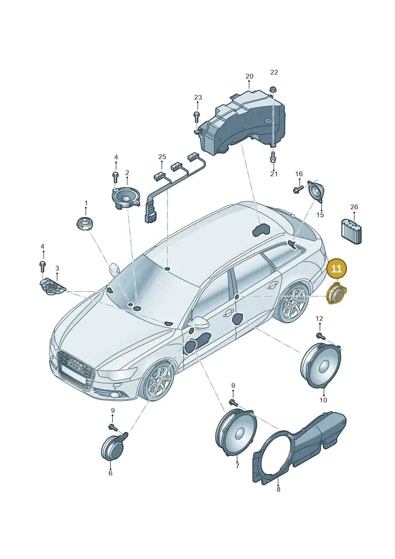 4G1035399 — Audi RS6 Avant (2013-2018) diagram 758035350, position 11