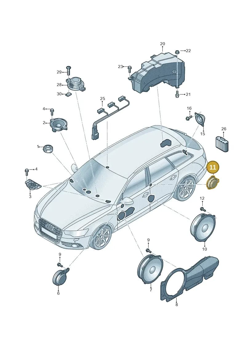 4G1035399 — Audi RS6 Avant (2013-2018) diagram 758035360, position 11