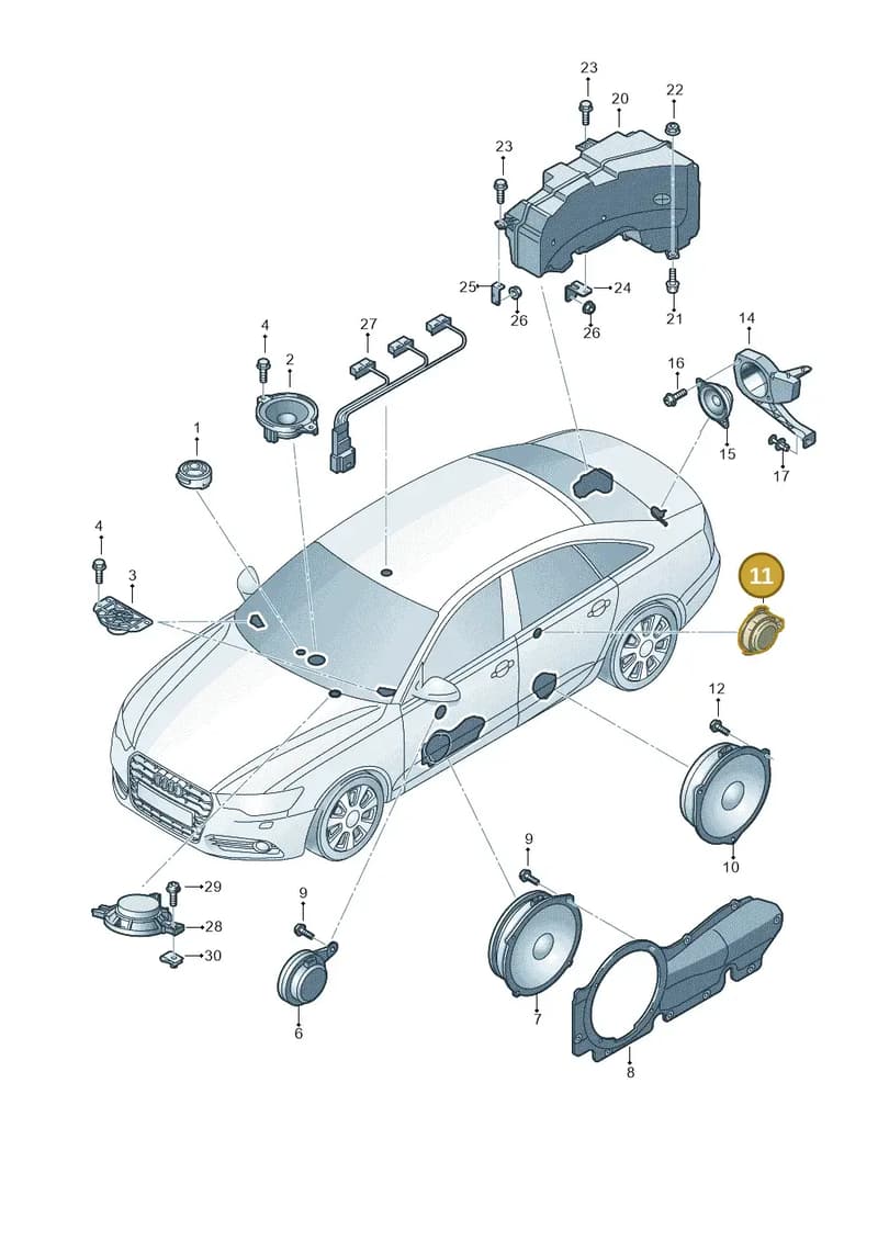4G1035399 — Audi A6 (2014-2018) diagram 798035350, position 11