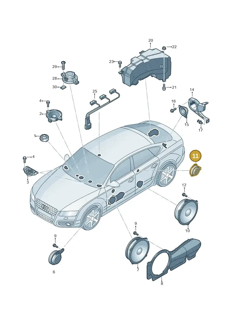 4G1035399 — Audi A7 Sportback (2014-2018) diagram 788035350, position 11