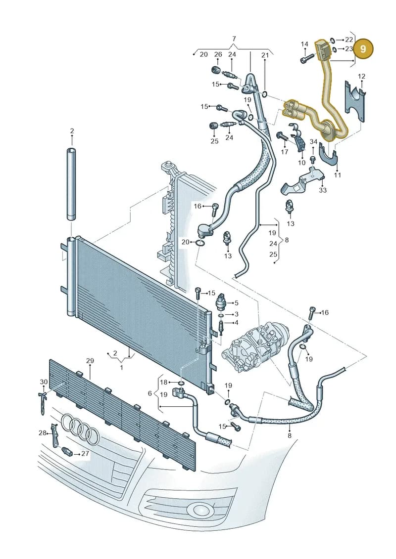 4G1260712F — Audi RS6 Avant (2013-2018) diagram 758260400, position 9