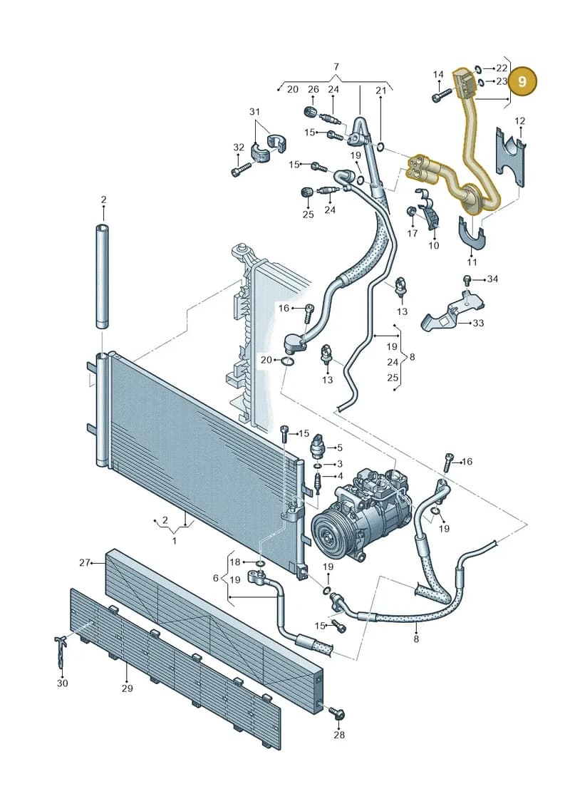 4G1260712F — Audi A7 Sportback (2014-2018) diagram 711260400, position 9