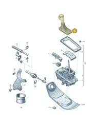 4G1713139AJNOR Audi Selector Lever Handle (Soul Black/Cliff Grey NOR)